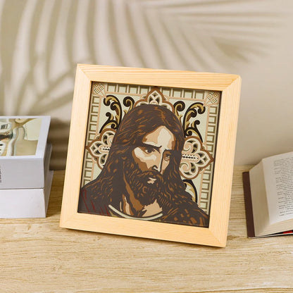 3D Paper Carving Picture Frame – Custom Wood Standing Desk Frame for Wall Art & Home Décor