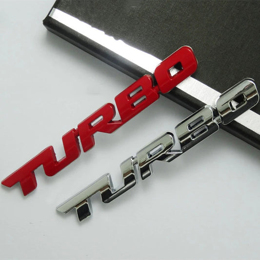 Turbocharged 3D Metal Alloy Car Sticker – Turbo Badge for Rear, Side Marking, & Car Modification Accessories