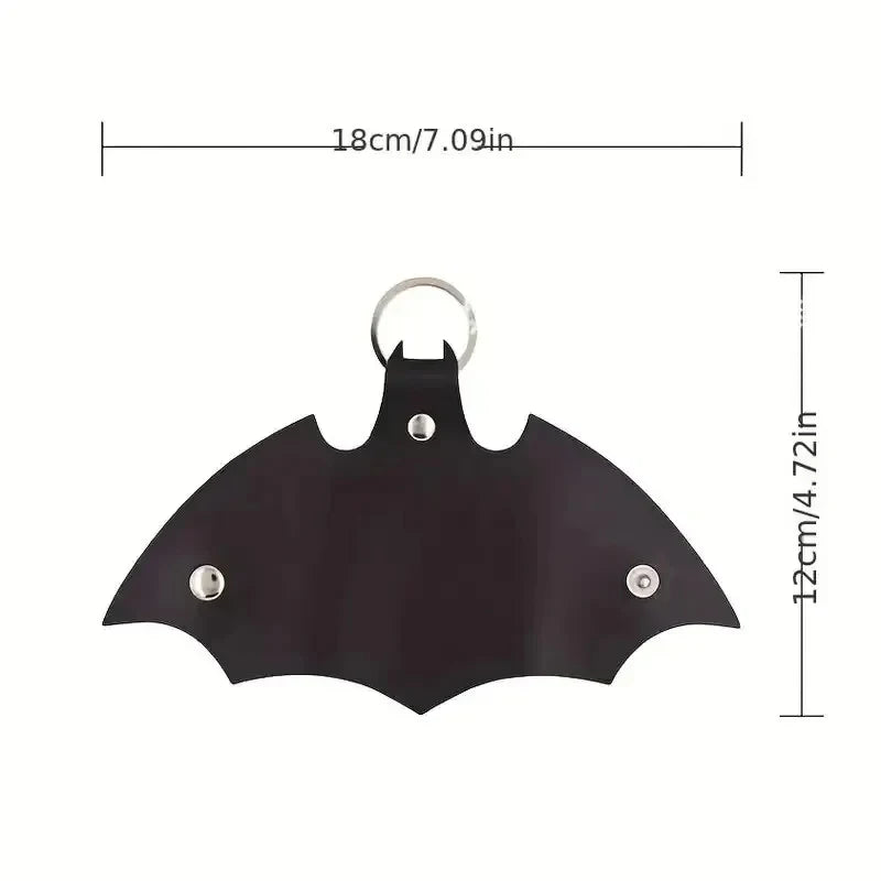 PU Leather Batman Keychain Pendant – Car Key Protector & Anti-Lost Hanging Bag, Perfect Gift for Father’s Day or Boyfriend