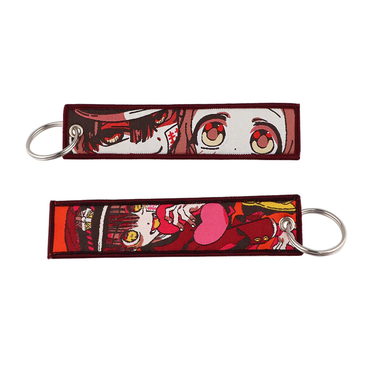 Cool Japanese Anime Embroidered Keychain – Stylish Key Fob for Cars, Motorcycles, Backpacks & Gifts