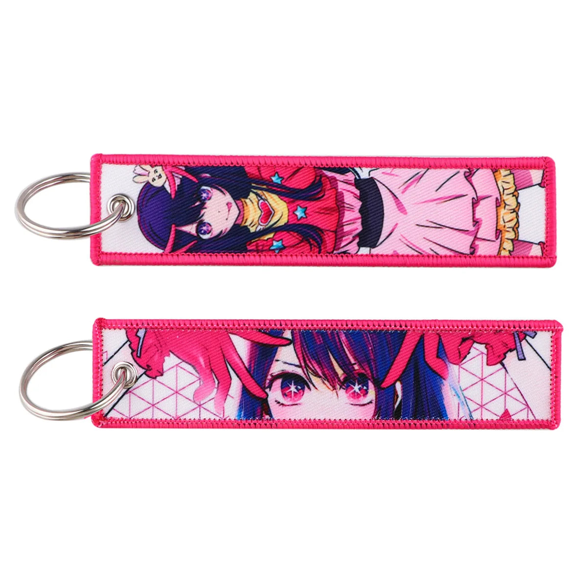 Cool Japanese Anime Embroidered Keychain – Stylish Key Fob for Cars, Motorcycles, Backpacks & Gifts