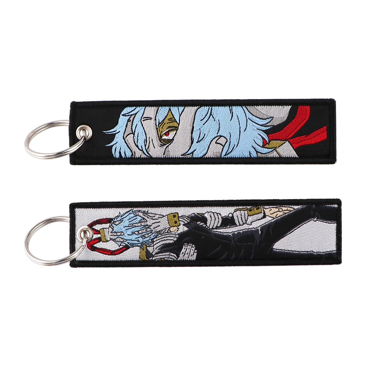 Cool Japanese Anime Embroidered Keychain – Stylish Key Fob for Cars, Motorcycles, Backpacks & Gifts