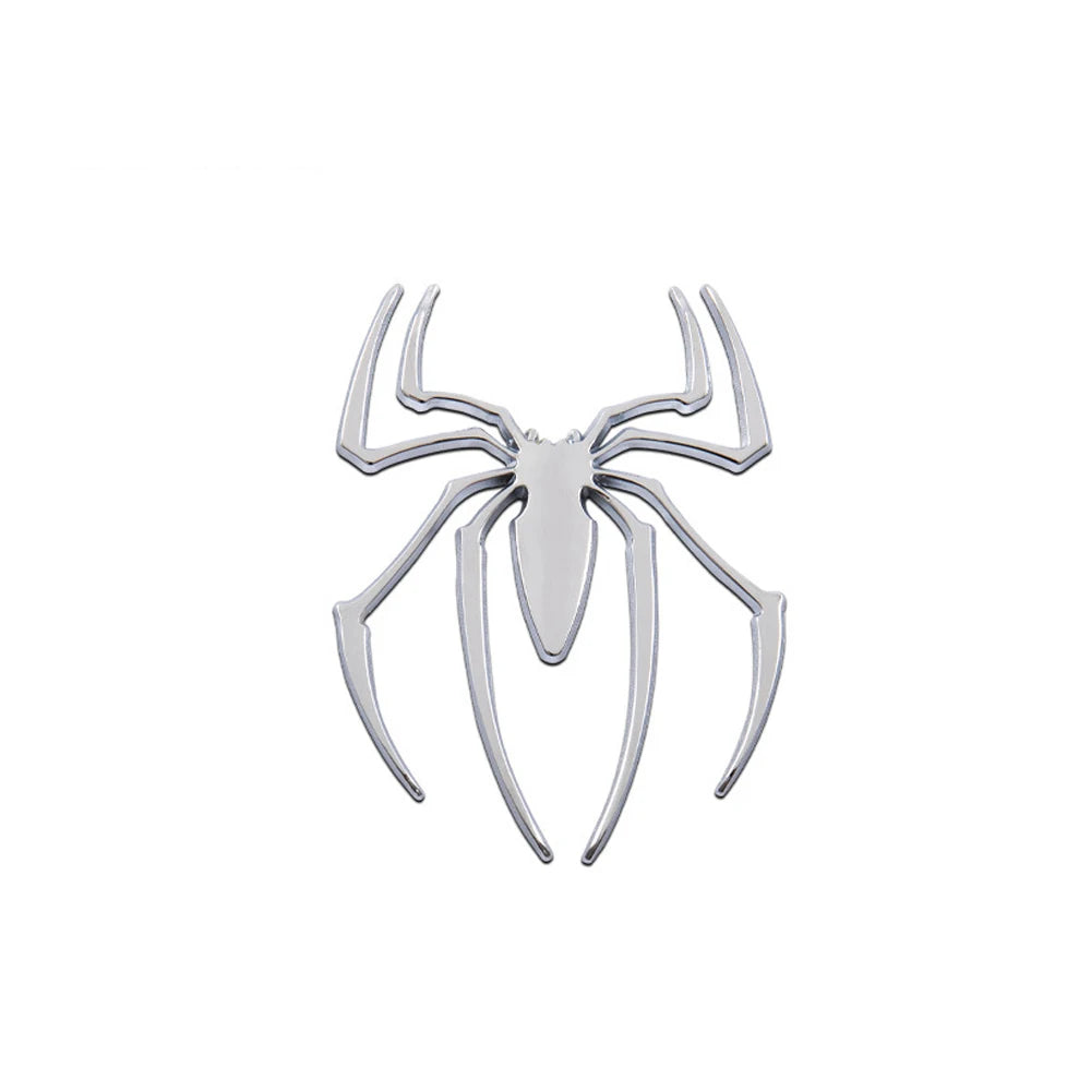 3D Metal Spider Car Emblem – Sleek Chrome Badge for Auto Styling