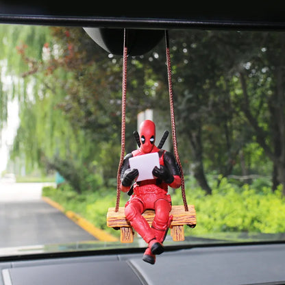 Marvel Deadpool Car Rearview Mirror Pendant - Mini Action Figure Toy & Car Decoration