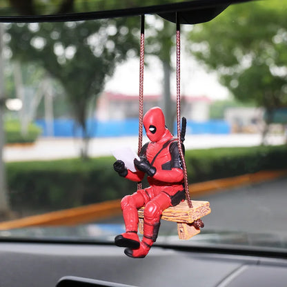 Marvel Deadpool Car Rearview Mirror Pendant - Mini Action Figure Toy & Car Decoration