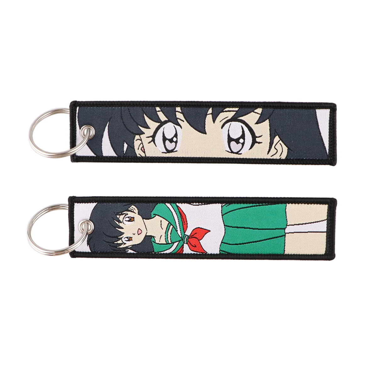 Cool Japanese Anime Embroidered Keychain – Stylish Key Fob for Cars, Motorcycles, Backpacks & Gifts