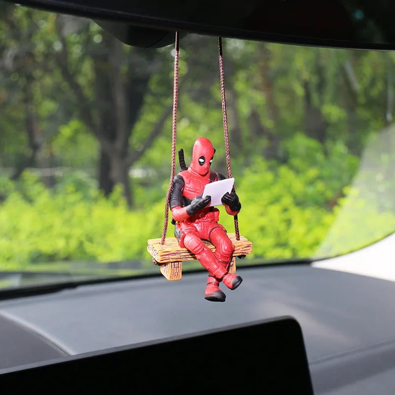 Marvel Deadpool Car Rearview Mirror Pendant - Mini Action Figure Toy & Car Decoration