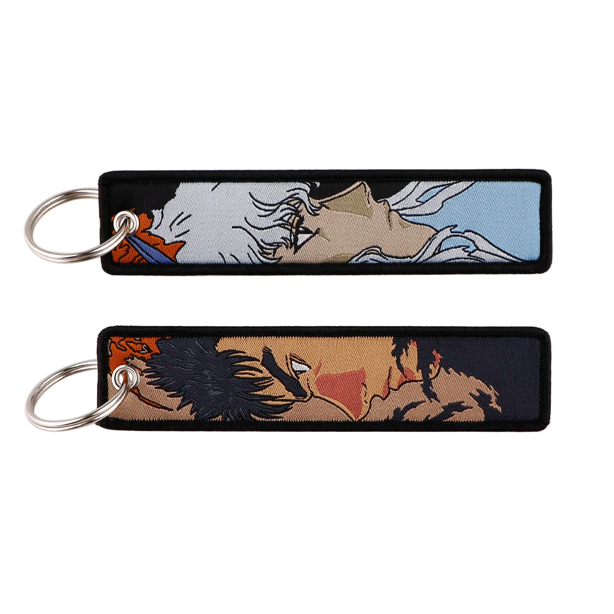 Cool Japanese Anime Embroidered Keychain – Stylish Key Fob for Cars, Motorcycles, Backpacks & Gifts