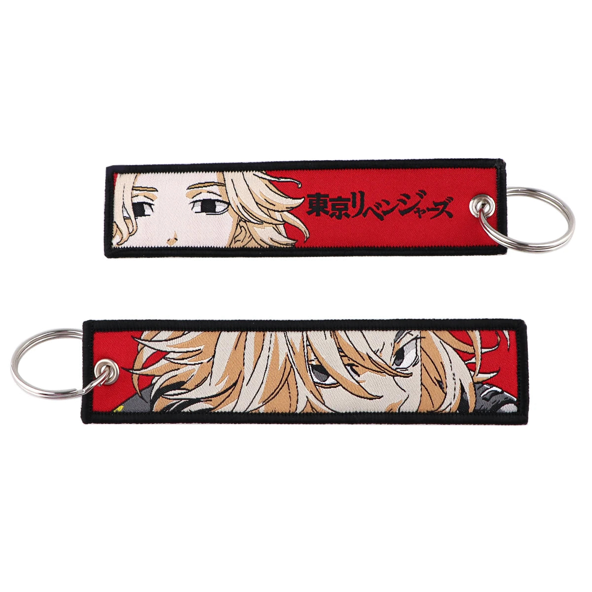 Cool Japanese Anime Embroidered Keychain – Stylish Key Fob for Cars, Motorcycles, Backpacks & Gifts