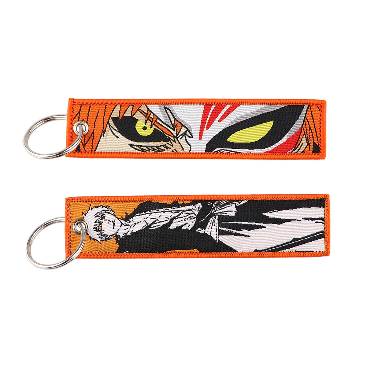 Cool Japanese Anime Embroidered Keychain – Stylish Key Fob for Cars, Motorcycles, Backpacks & Gifts