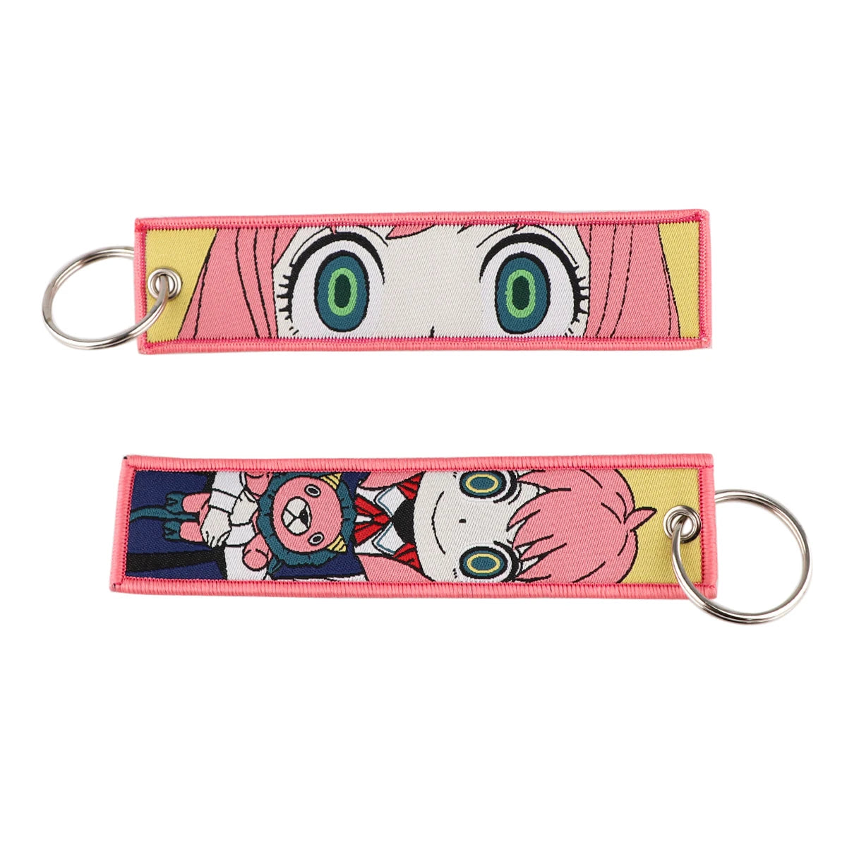 Cool Japanese Anime Embroidered Keychain – Stylish Key Fob for Cars, Motorcycles, Backpacks & Gifts