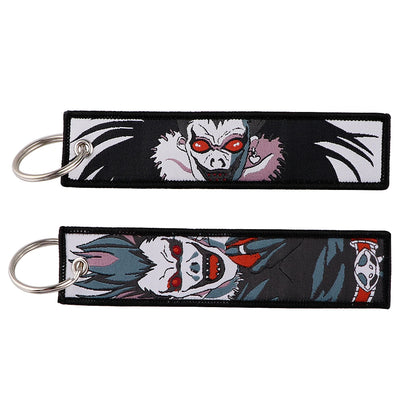 Cool Japanese Anime Embroidered Keychain – Stylish Key Fob for Cars, Motorcycles, Backpacks & Gifts