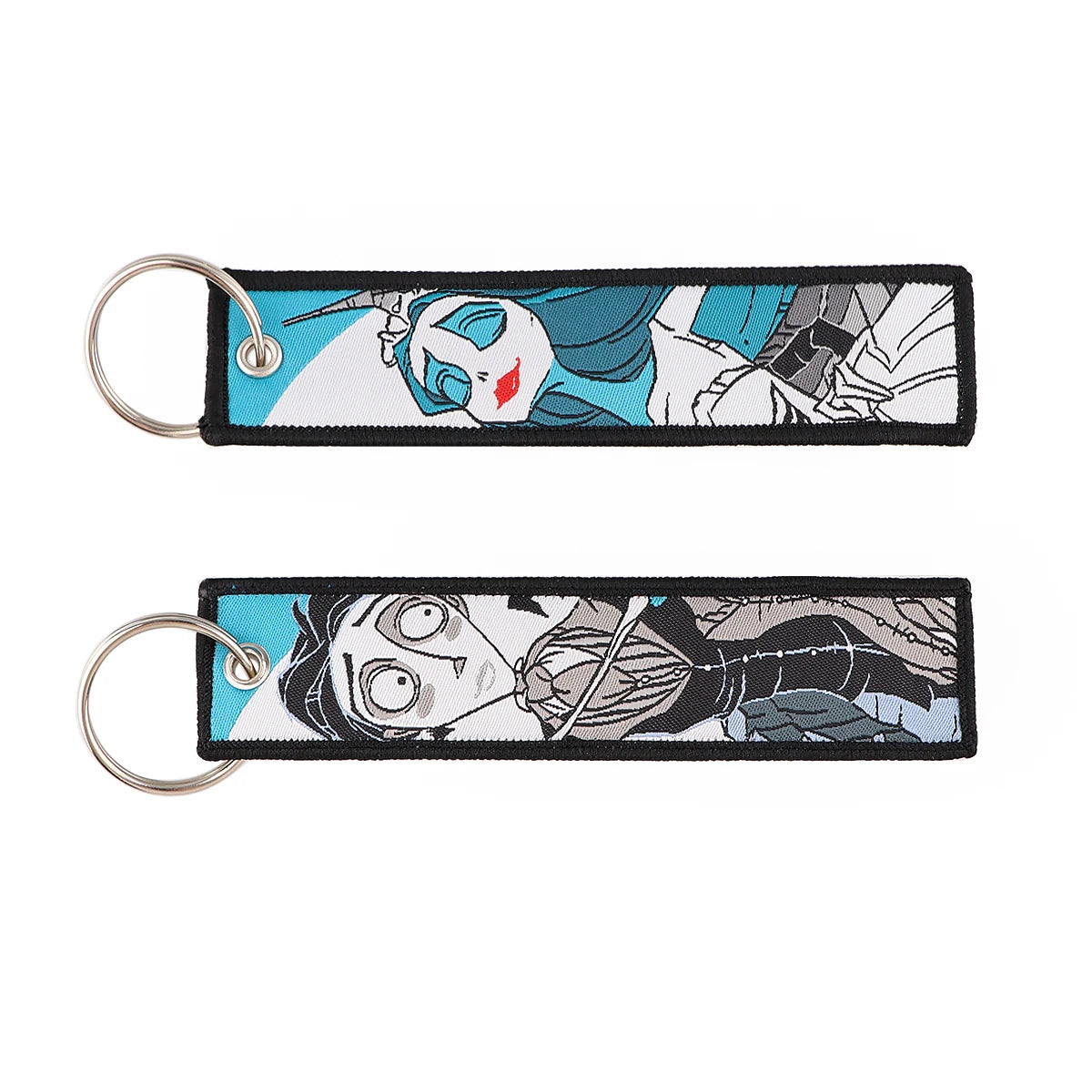 Cool Japanese Anime Embroidered Keychain – Stylish Key Fob for Cars, Motorcycles, Backpacks & Gifts