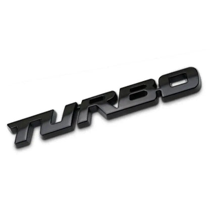 Turbocharged 3D Metal Alloy Car Sticker – Turbo Badge for Rear, Side Marking, & Car Modification Accessories