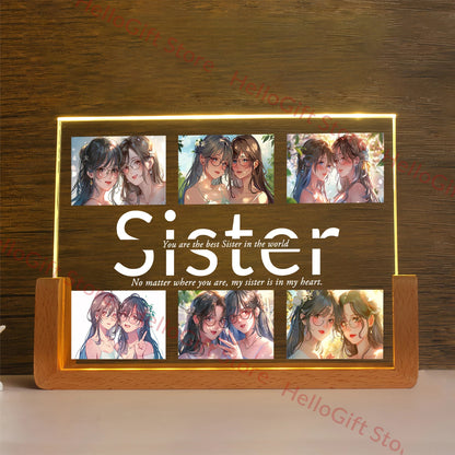 Personalized 3D Acrylic Lamp – Custom Photo & Text Night Light for MOM, DAD, Family, and Friends