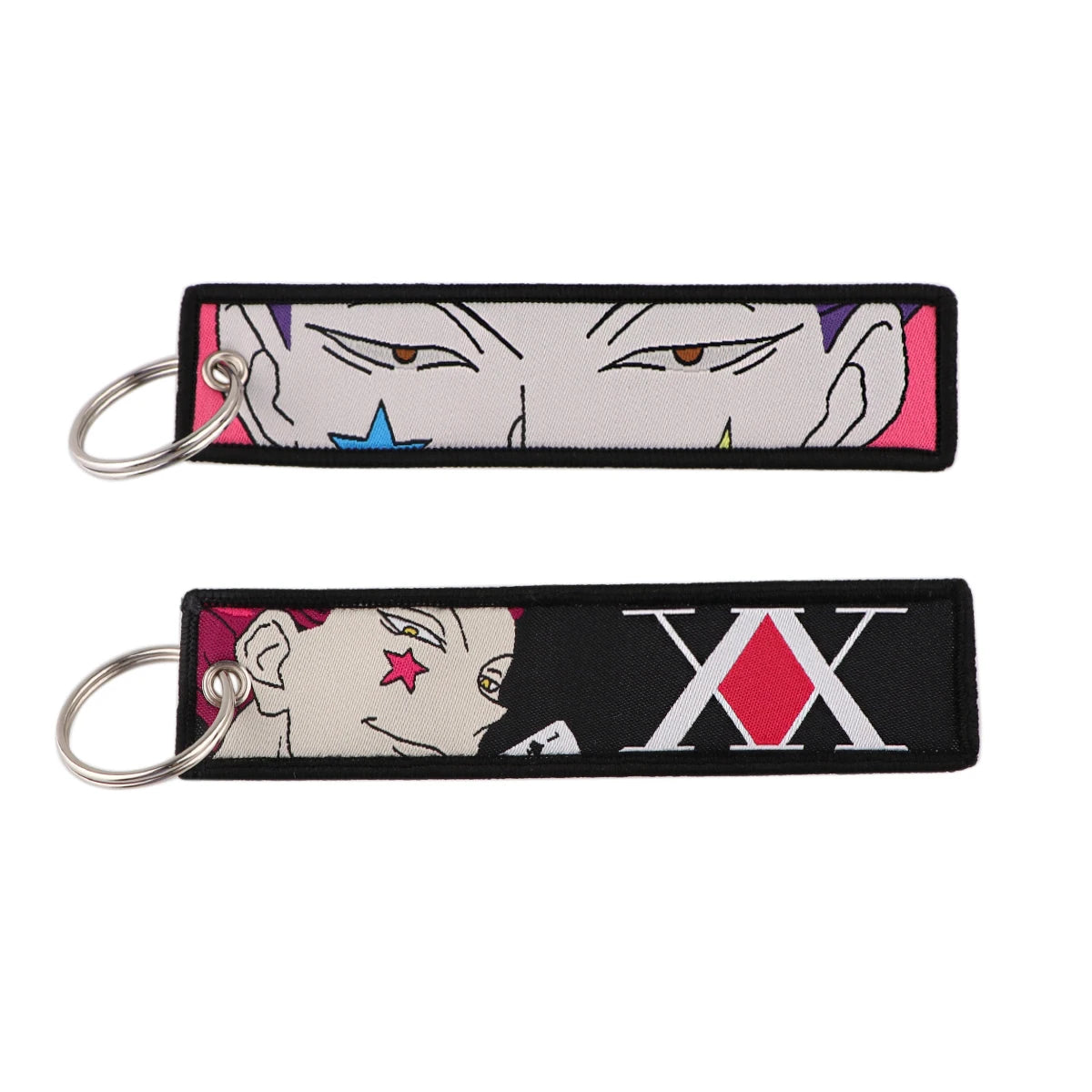 Cool Japanese Anime Embroidered Keychain – Stylish Key Fob for Cars, Motorcycles, Backpacks & Gifts