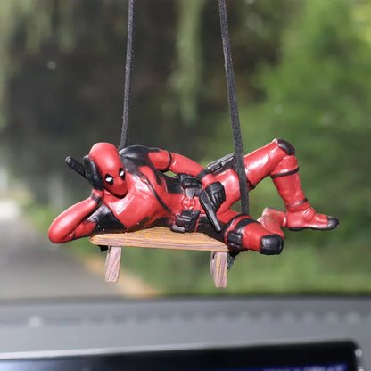 Marvel Deadpool Car Rearview Mirror Pendant - Mini Action Figure Toy & Car Decoration