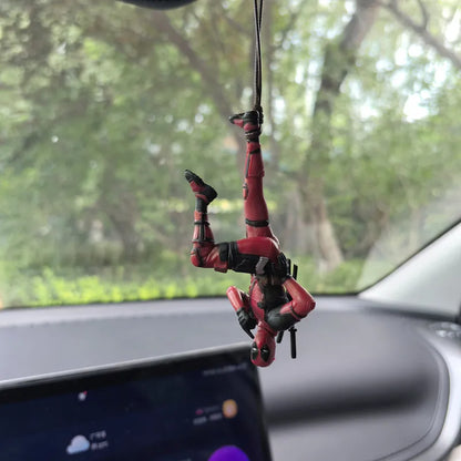 Marvel Deadpool Car Rearview Mirror Pendant - Mini Action Figure Toy & Car Decoration