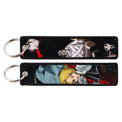 Cool Japanese Anime Embroidered Keychain – Stylish Key Fob for Cars, Motorcycles, Backpacks & Gifts