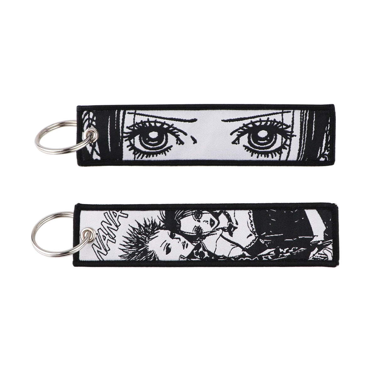 Cool Japanese Anime Embroidered Keychain – Stylish Key Fob for Cars, Motorcycles, Backpacks & Gifts