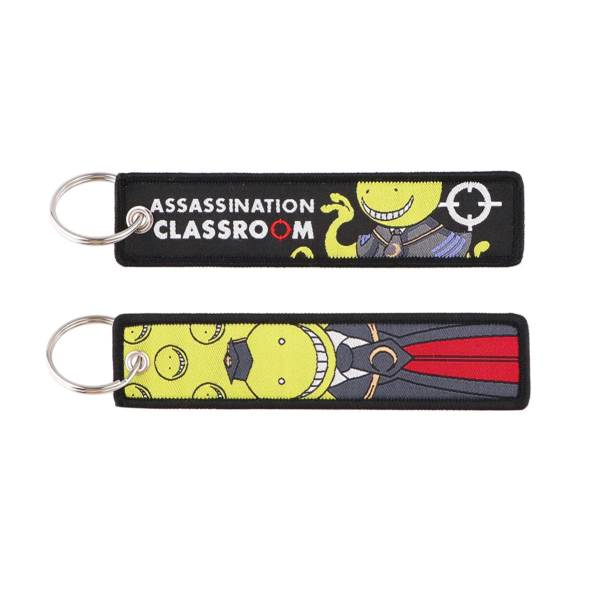 Cool Japanese Anime Embroidered Keychain – Stylish Key Fob for Cars, Motorcycles, Backpacks & Gifts