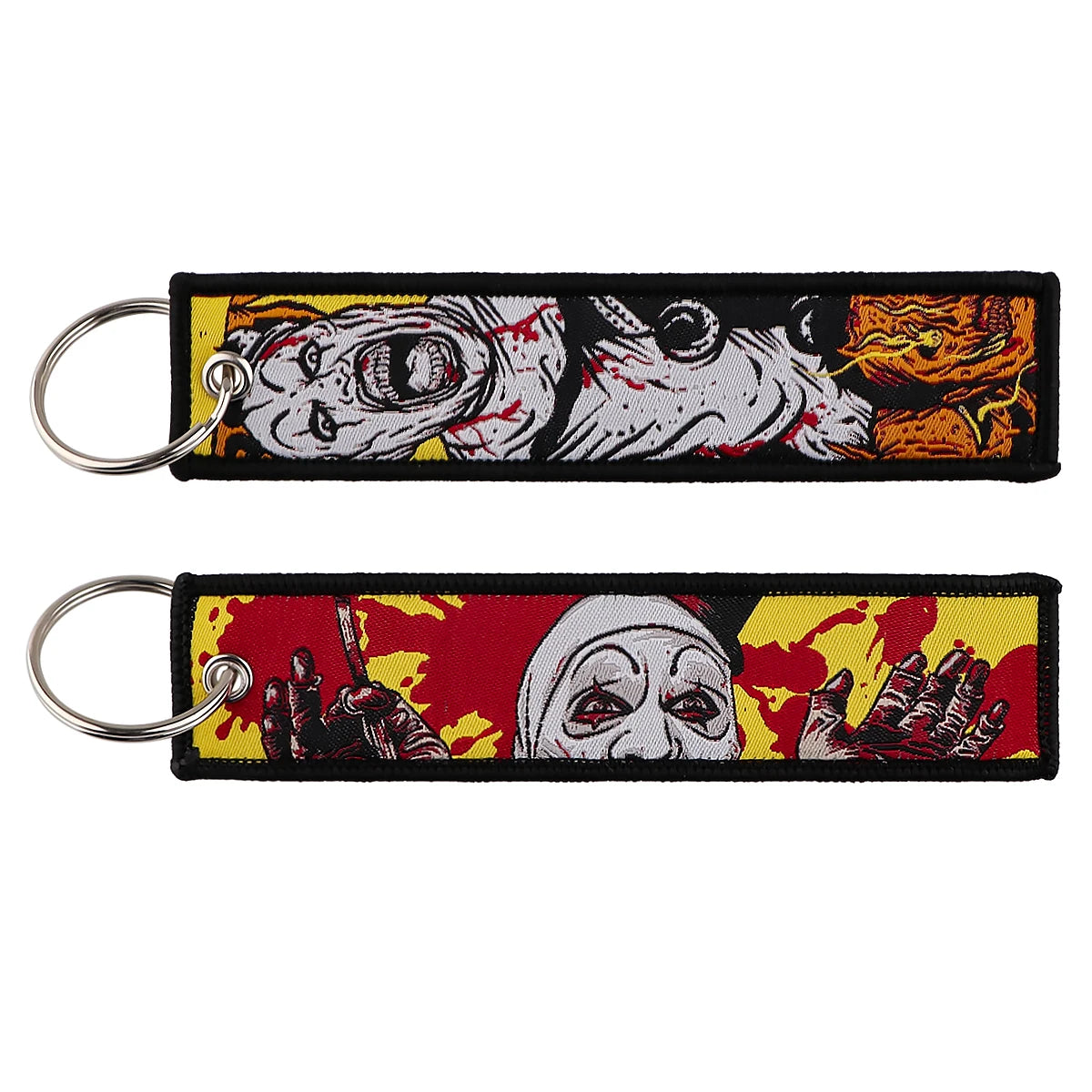 Cool Japanese Anime Embroidered Keychain – Stylish Key Fob for Cars, Motorcycles, Backpacks & Gifts