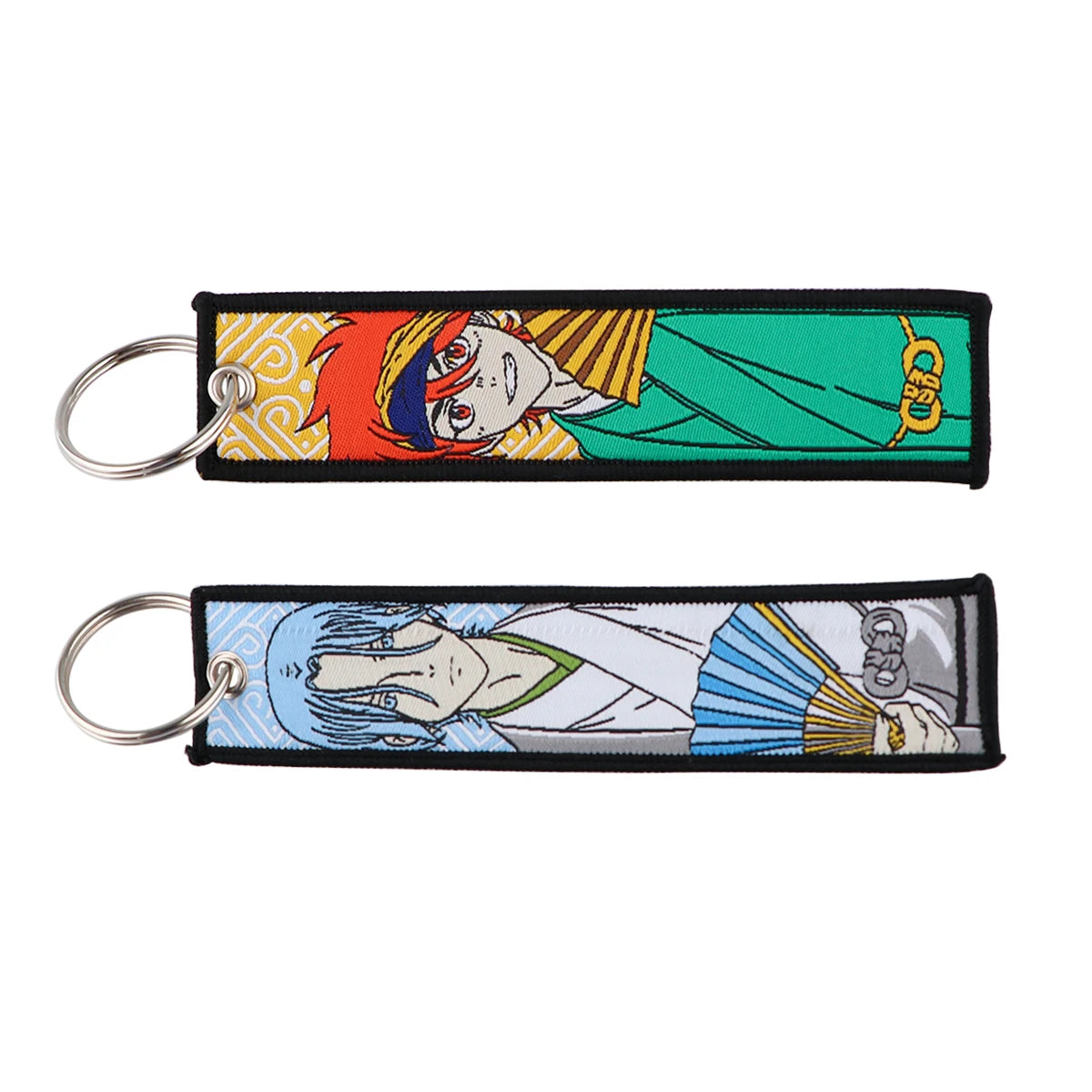 Cool Japanese Anime Embroidered Keychain – Stylish Key Fob for Cars, Motorcycles, Backpacks & Gifts