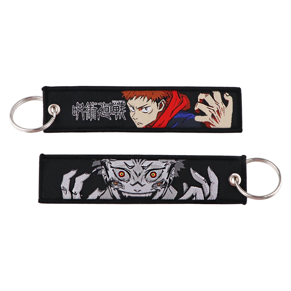 Cool Japanese Anime Embroidered Keychain – Stylish Key Fob for Cars, Motorcycles, Backpacks & Gifts