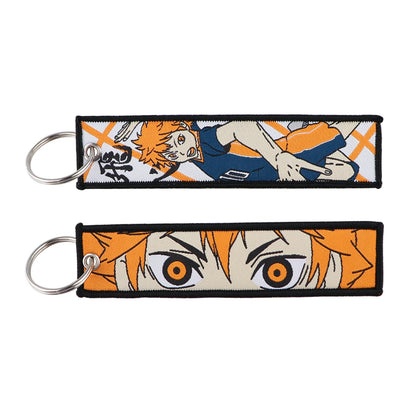 Cool Japanese Anime Embroidered Keychain – Stylish Key Fob for Cars, Motorcycles, Backpacks & Gifts