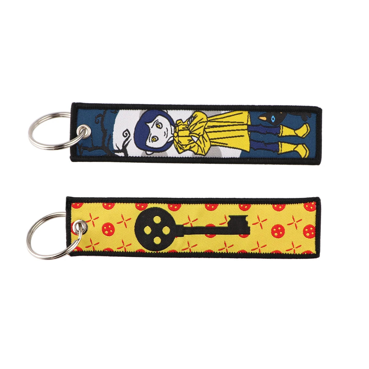 Cool Japanese Anime Embroidered Keychain – Stylish Key Fob for Cars, Motorcycles, Backpacks & Gifts