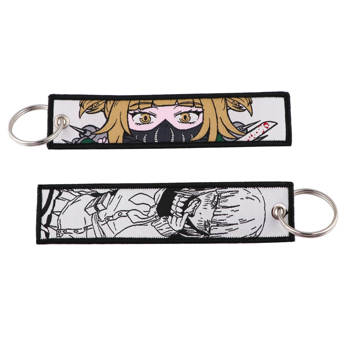 Cool Japanese Anime Embroidered Keychain – Stylish Key Fob for Cars, Motorcycles, Backpacks & Gifts