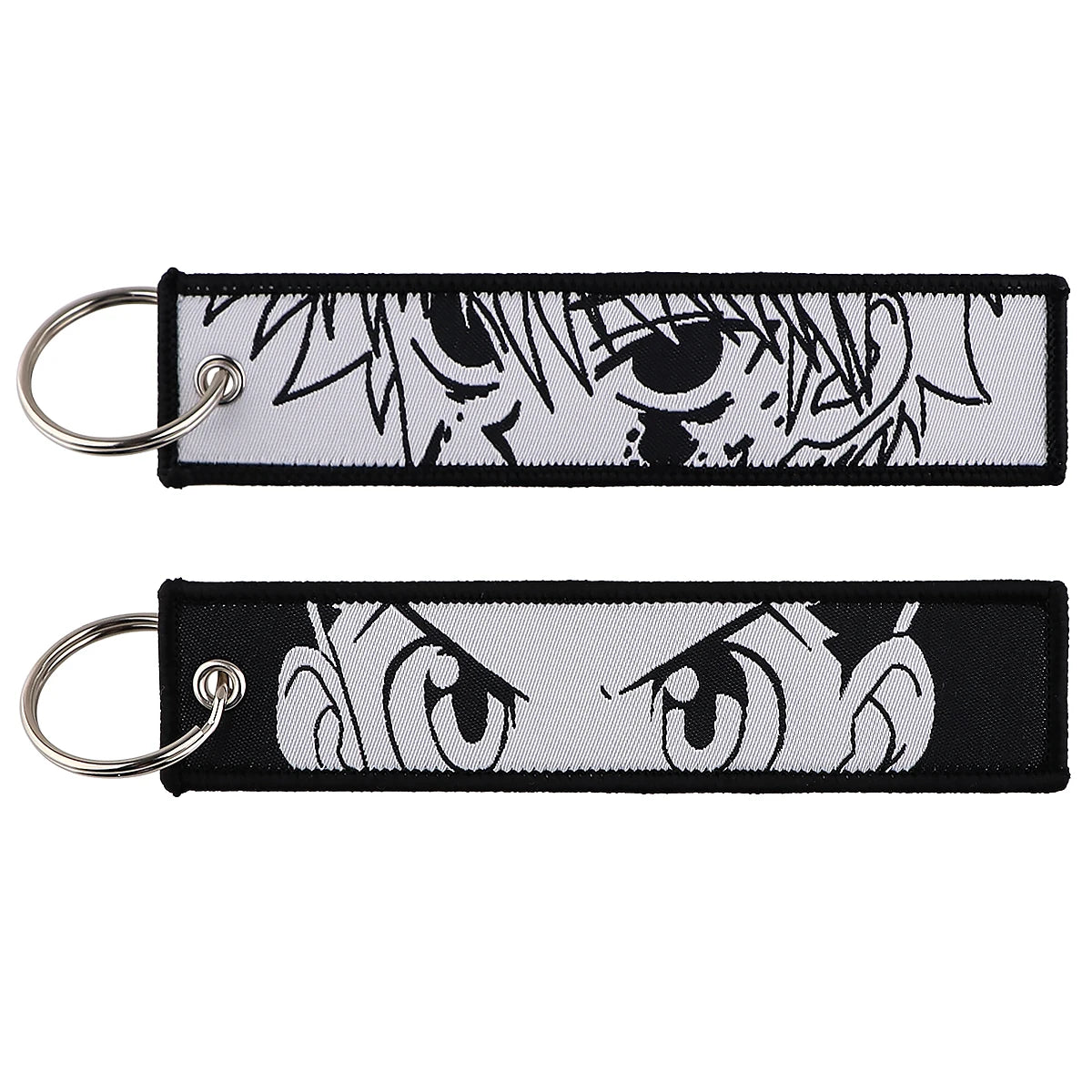 Cool Japanese Anime Embroidered Keychain – Stylish Key Fob for Cars, Motorcycles, Backpacks & Gifts