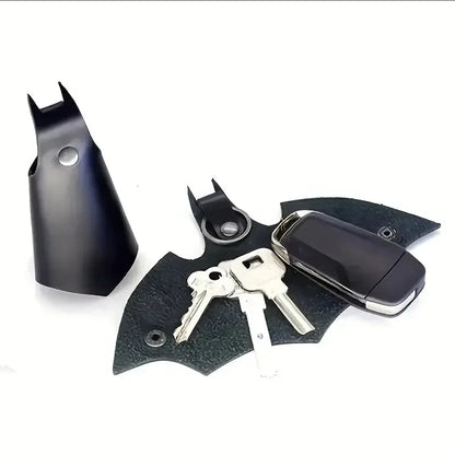 PU Leather Batman Keychain Pendant – Car Key Protector & Anti-Lost Hanging Bag, Perfect Gift for Father’s Day or Boyfriend