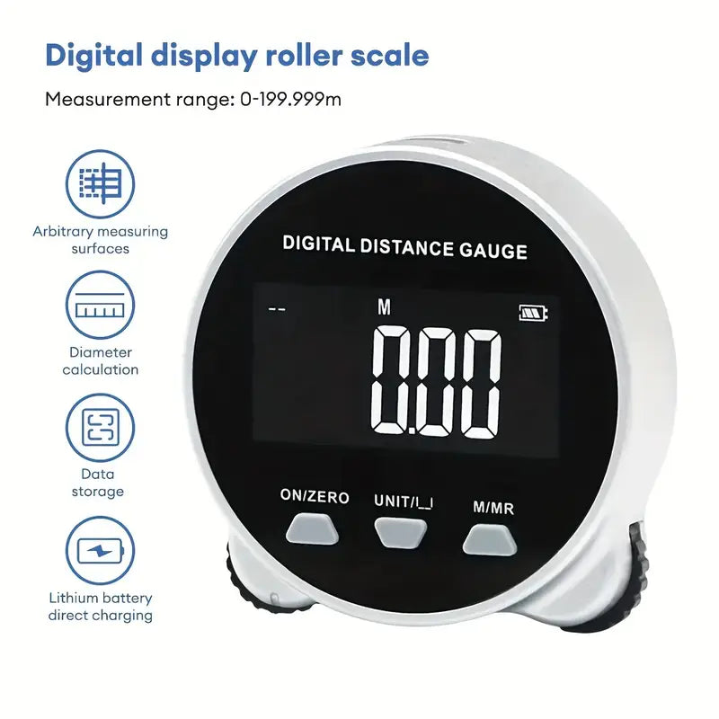 Digital Electronic Tape Measure – High-Accuracy Roller Ruler for Indoor & Outdoor Measuring (0-199.999m)